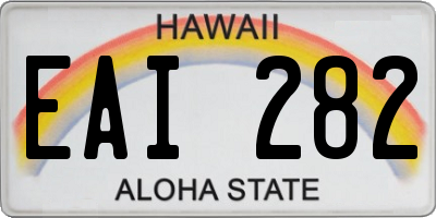 HI license plate EAI282