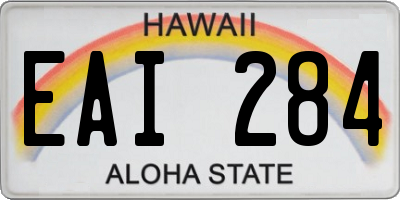 HI license plate EAI284