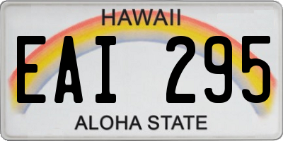 HI license plate EAI295