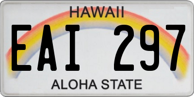 HI license plate EAI297