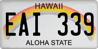 HI license plate EAI339