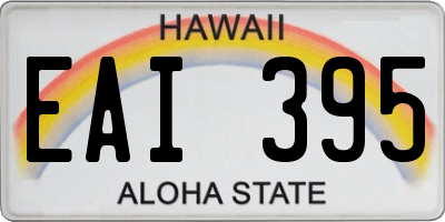 HI license plate EAI395