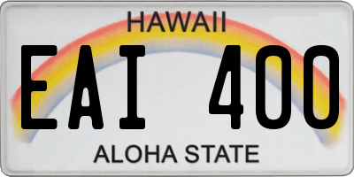 HI license plate EAI400