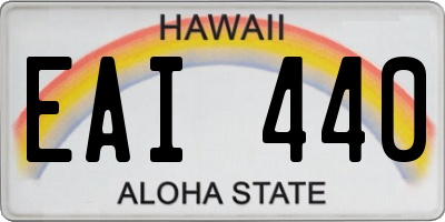 HI license plate EAI440