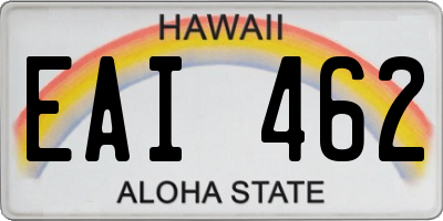 HI license plate EAI462