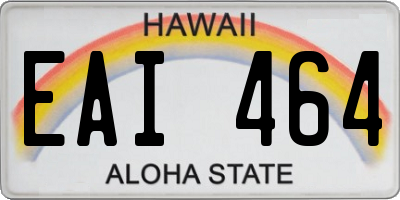 HI license plate EAI464