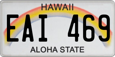 HI license plate EAI469