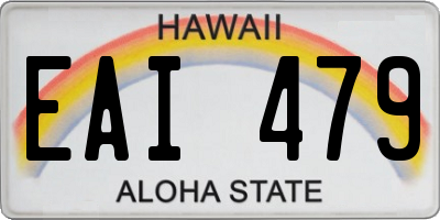 HI license plate EAI479