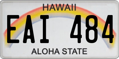 HI license plate EAI484