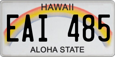 HI license plate EAI485