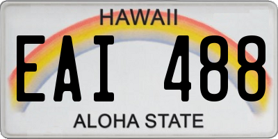 HI license plate EAI488