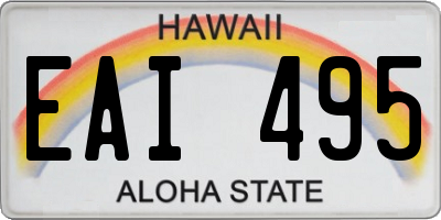 HI license plate EAI495