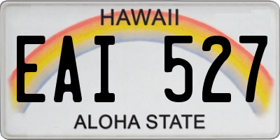 HI license plate EAI527