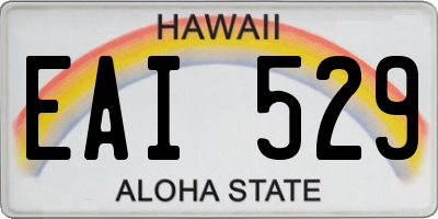 HI license plate EAI529