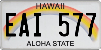 HI license plate EAI577