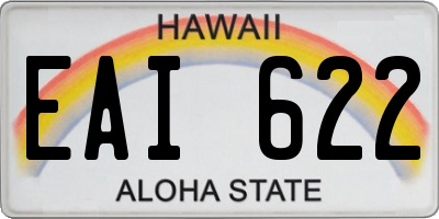 HI license plate EAI622