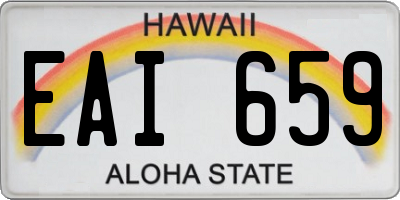 HI license plate EAI659