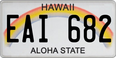 HI license plate EAI682