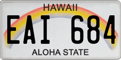 HI license plate EAI684