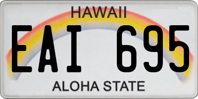 HI license plate EAI695