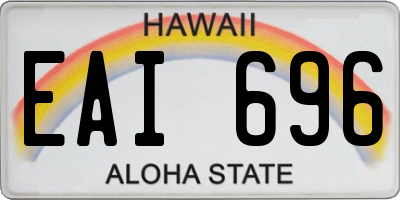 HI license plate EAI696