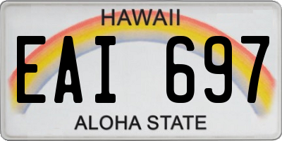 HI license plate EAI697