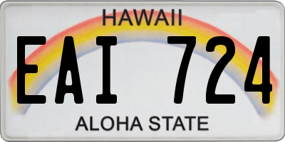 HI license plate EAI724