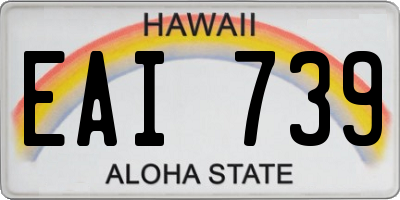 HI license plate EAI739