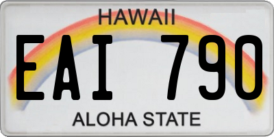 HI license plate EAI790