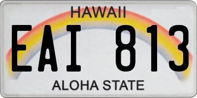 HI license plate EAI813