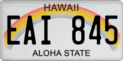 HI license plate EAI845