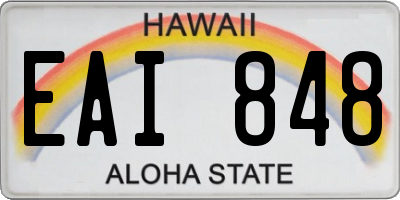 HI license plate EAI848