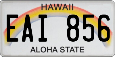 HI license plate EAI856