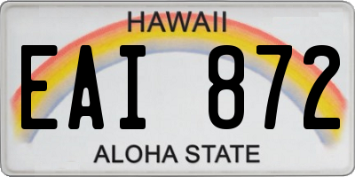 HI license plate EAI872