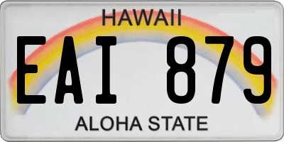 HI license plate EAI879