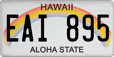 HI license plate EAI895