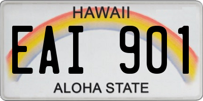 HI license plate EAI901