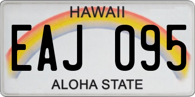 HI license plate EAJ095