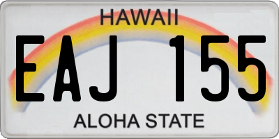 HI license plate EAJ155