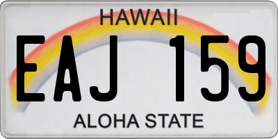 HI license plate EAJ159