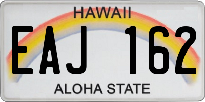 HI license plate EAJ162