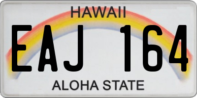 HI license plate EAJ164