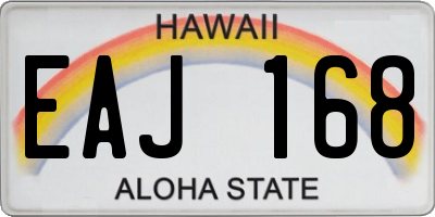 HI license plate EAJ168