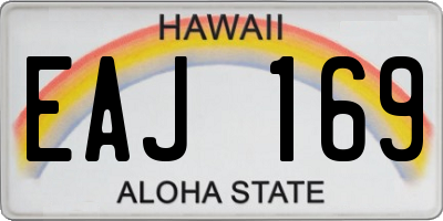 HI license plate EAJ169