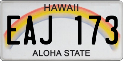 HI license plate EAJ173