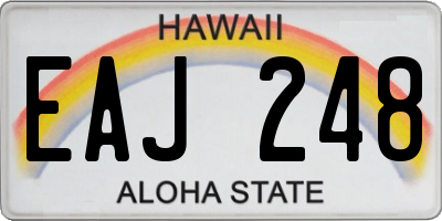 HI license plate EAJ248