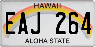 HI license plate EAJ264