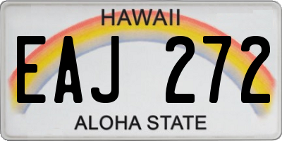 HI license plate EAJ272