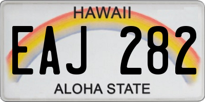 HI license plate EAJ282