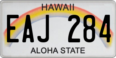 HI license plate EAJ284